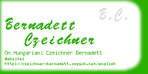 bernadett czeichner business card